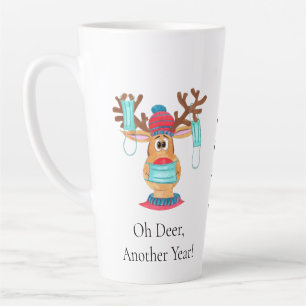 Rudolph the Face Mask Reindeer Latte Mok