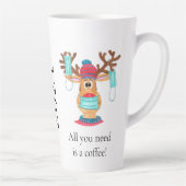 Rudolph the Face Mask Reindeer Latte Mok (Rechts)