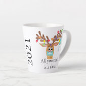 Rudolph the Face Mask Reindeer Latte Mok (Rechterhoek)