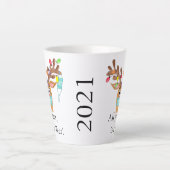Rudolph the Face Mask Reindeer Latte Mok (Voorkant)