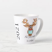 Rudolph the Face Mask Reindeer Latte Mok (Rechterhoek)