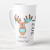 Rudolph the Face Mask Reindeer Latte Mok (Linkerhoek)