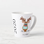 Rudolph the Face Mask Reindeer Latte Mok (Rechterhoek)