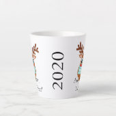 Rudolph the Face Mask Reindeer Latte Mok (Voorkant)