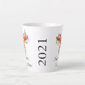 Rudolph the Face Mask Reindeer Latte Mok (Voorkant)