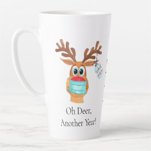 Rudolph the Face Mask Reindeer Latte Mok