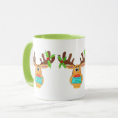 Rudolph the Face Mask Reindeer Mok (Voorkant links)
