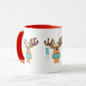 Rudolph the Face Mask Reindeer Mok (Voorkant links)