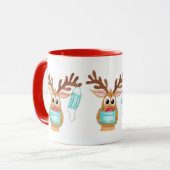 Rudolph the Face Mask Reindeer Mok (Voorkant links)