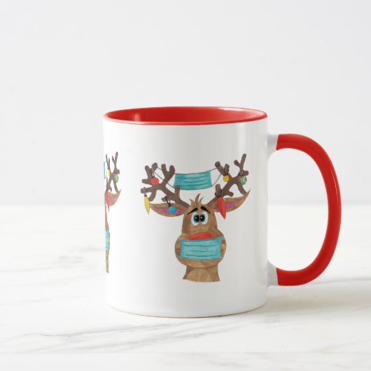 Rudolph the Face Mask Reindeer Mok (Rechts)