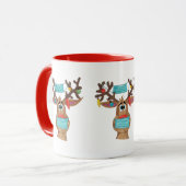 Rudolph the Face Mask Reindeer Mok (Voorkant links)