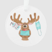 Rudolph the Face Mask Reindeer Ornament (voorkant)