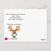 Rudolph the Face Masker Reindeer Photo Card Briefkaart (Achterkant)