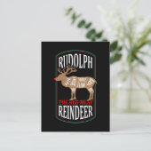 Rudolph the Red Meat Reindeer Briefkaart (Staand voorkant)