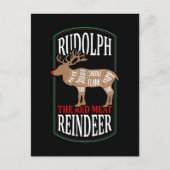 Rudolph the Red Meat Reindeer Briefkaart (Voorkant)