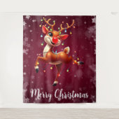 Rudolph The Red Nose Reindeer Christmas Wandkleed (Voorkant)