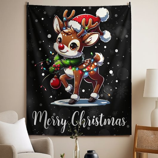 Rudolph The Red Nose Reindeer Christmas Wandkleed