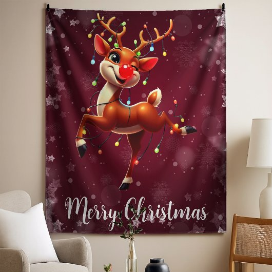 Rudolph The Red Nose Reindeer Christmas Wandkleed