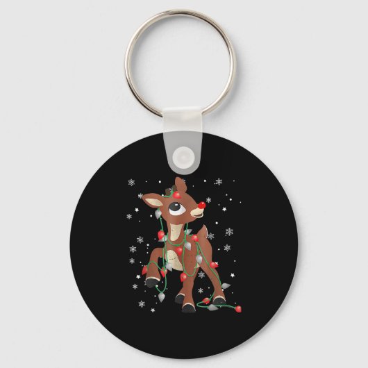 Rudolph The Red Nose Reindeer For Kids And Christm Sleutelhanger (Voorkant)