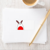 Rudolph the Red Nose Reindeer Kerstadres Etiket (Insitu)