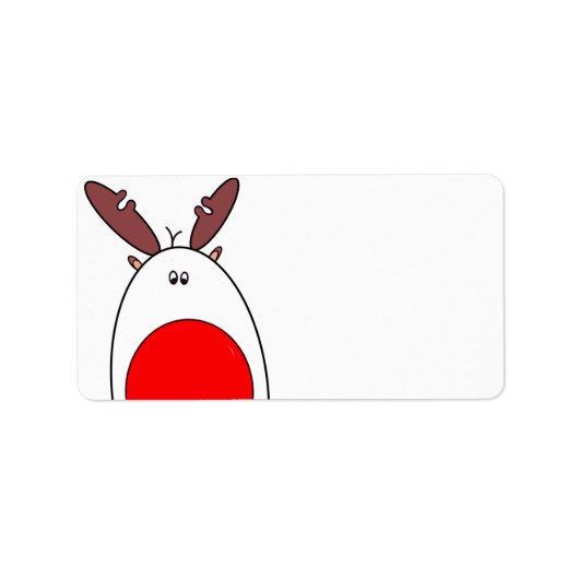 Rudolph the Red Nose Reindeer Kerstadres Etiket (Voorkant)