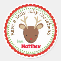 Rudolph the Red Nose Rendier Kerst stickers