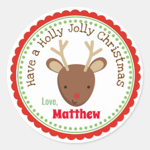 Rudolph the Red Nose Rendier Kerst stickers