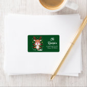 Rudolph the Red Nose Rendier Retour Adreslabel Etiket (Insitu)