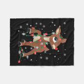 Rudolph the Red Nose renindeer for Kids and Christ Fleece Deken (Voorkant (Horizontaal))