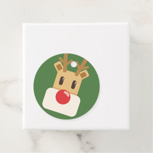 Rudolph the Red Nosed Reindeer Bedankjes Labels (In situ)