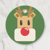 Rudolph the Red Nosed Reindeer Bedankjes Labels (Voorkant)