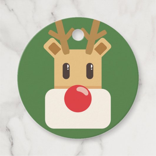 Rudolph the Red Nosed Reindeer Bedankjes Labels (Voorkant)