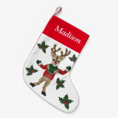 Rudolph the Red Nosed Reindeer Custom name Kleine Kerstsok (Voorkant (Hangend))
