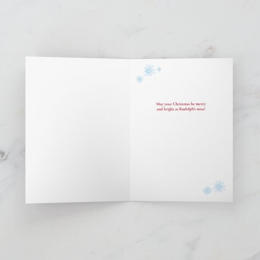 Rudolph the Red Nosed Reindeer Feestdagen Kaart (Binnen)