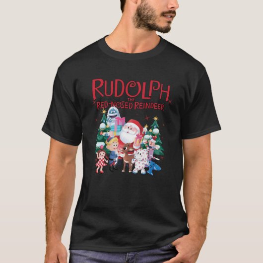 Rudolph The Red Nosed Reindeer Kerstmis T-shirt (Voorkant)