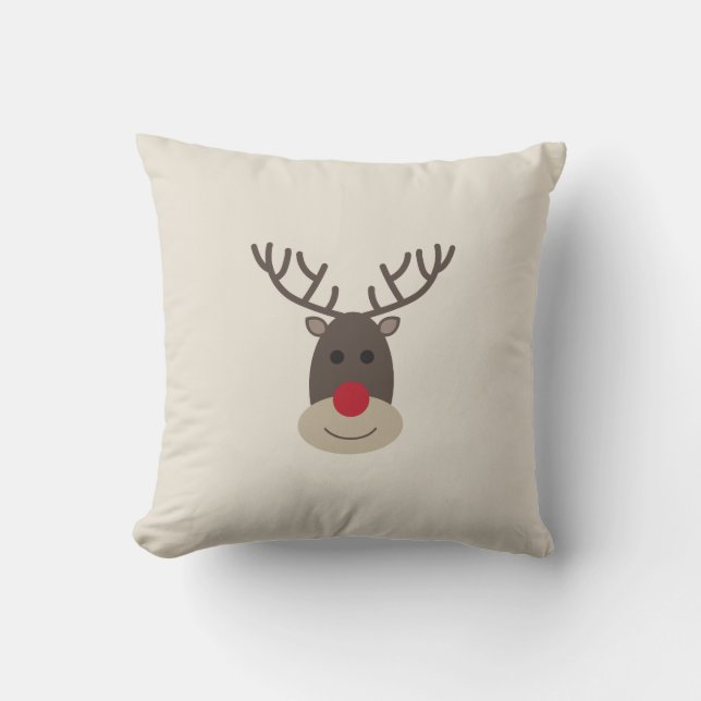 Rudolph the Red Nosed Reindeer Sierkussen (Voorkant)