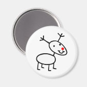 Rudolph The Red Nosed Reindeer Ugly Kerstmis Magneet (Voorkant / Achterkant)
