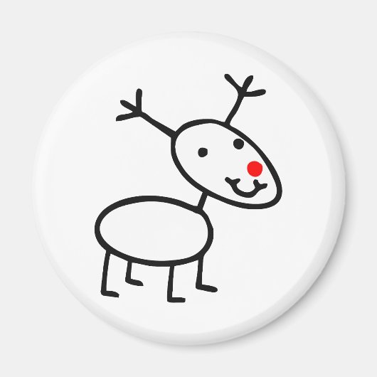 Rudolph The Red Nosed Reindeer Ugly Kerstmis Magneet (Voorkant)