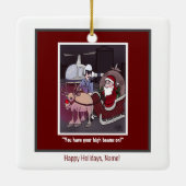 Rudolph The Red-Nosed Square Ceramic Ornament (Achterkant)