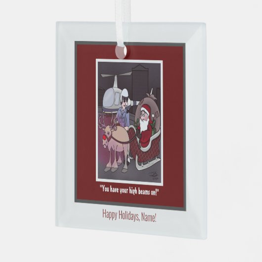 Rudolph The Red-Nosed Square Ornament (Voorkant links)