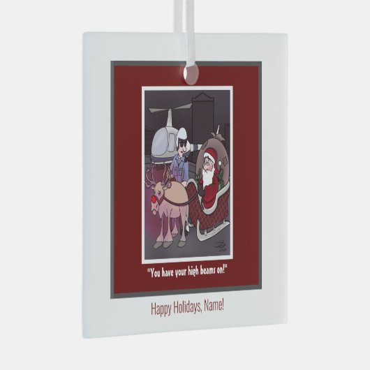 Rudolph The Red-Nosed Square Ornament (Voorkant Rechts)