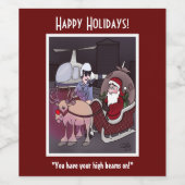 Rudolph The Red-Nosed Wijn Etiket (Enkel label)