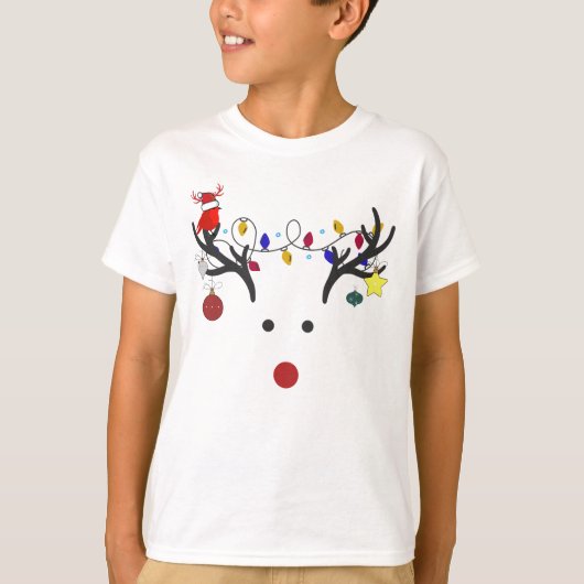 Rudolph the Rednose T-shirt voor jongens (Voorkant)