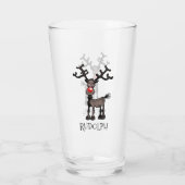 Rudolph the Reindeer Glas (Achterkant)