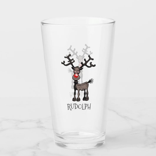 Rudolph the Reindeer Glas (Achterkant)