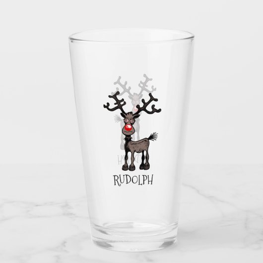 Rudolph the Reindeer Glas (Voorkant)