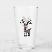 Rudolph the Reindeer on a Glass Tumbler (Achterkant)