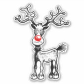 Rudolph the Reindeer Sticker (Voorkant)