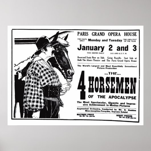 Rudolph Valentino 1921  film en poster (Voorkant)