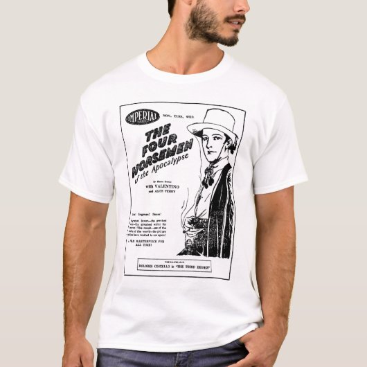 Rudolph Valentino 1927  film en T-shirt (Voorkant)